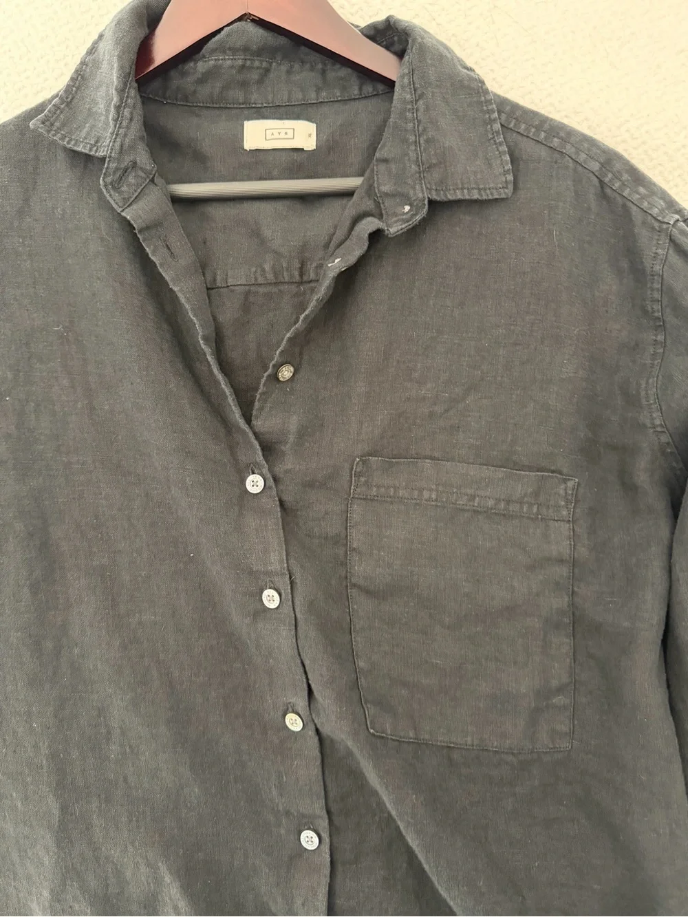 AYR Black Linen Oversized Button-Up - Picture 6 of 9